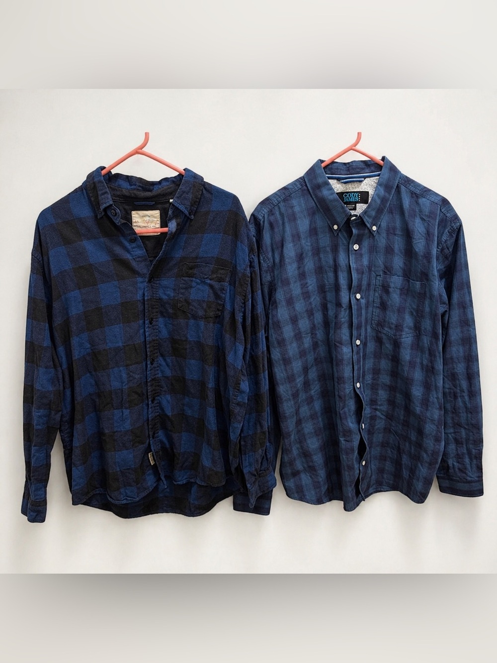 Weatherproof Blue Plaid Button-Down Shirts